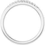 14K White 1/3 CTW Lab-Grown Diamond  French-Set Anniversary Band