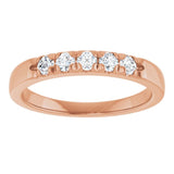 14K Rose 1/3 CTW Lab-Grown Diamond  French-Set Anniversary Band