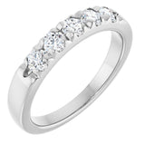 14K White 1/2 CTW Lab-Grown Diamond  French-Set Anniversary Band