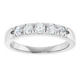 14K White 1/2 CTW Lab-Grown Diamond  French-Set Anniversary Band