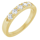 14K Yellow 1/2 CTW Lab-Grown Diamond  French-Set Anniversary Band