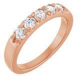 14K Rose 1/2 CTW Lab-Grown Diamond  French-Set Anniversary Band