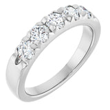 Platinum 3/4 CTW Lab-Grown Diamond  French-Set Anniversary Band