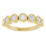 14K Yellow 3 mm Round 5/8 CTW Natural Diamond Anniversary Band