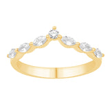 14 KT Marquise Shape Yellow Gold Diamond Ring