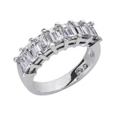14 KT Emerald Cut Shape Emerald Cut Diamond Band