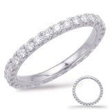 14 KT Rounds Shape White Gold Eternity Band