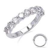 14 KT Rounds Shape White Gold Wedding Band