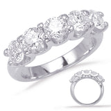 14 KT Rounds Shape White Gold Diamond Band
