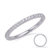 14 KT Rounds Shape White Gold Matching Band