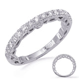 14 KT Rounds Shape White Gold Diamond Wedding Band