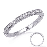 14 KT Rounds Shape White Gold Stackable Band