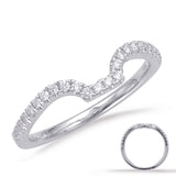 14 KT Rounds Shape White Gold Matching Band