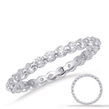14 KT Rounds Shape White Gold Eternity Band