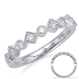 14 KT Rounds Shape White Gold Matching Band