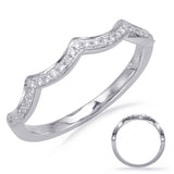 14 KT Rounds Shape White Gold Matching Band