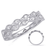 14 KT Rounds Shape White Gold Matching Band