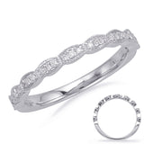 14 KT Rounds Shape White Gold Matching Band
