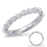 14 KT Rounds Shape White Gold Matching Band