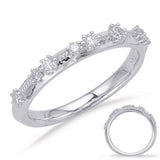 14 KT Rounds Shape White Gold Matching Band