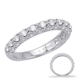 14 KT Rounds Shape White Gold Matching Band