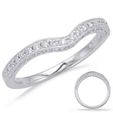 14 KT Rounds Shape White Gold Matching Band