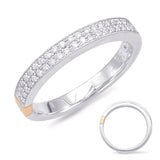 14 KT Rounds Shape White Gold Matching Band