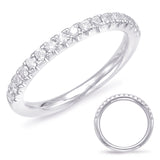 14 KT Rounds Shape White Gold Matching Band