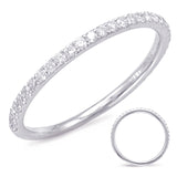 14 KT Rounds Shape White Gold Matching Band