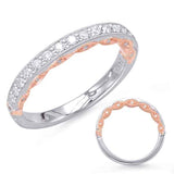 14 KT Rounds Shape Rose & White Gold Matching Band