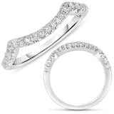 14 KT Rounds Shape White Gold Matching Band