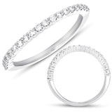 14 KT Rounds Shape White Gold Matching Band