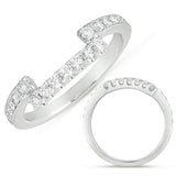 14 KT Rounds Shape White Gold Matching Band