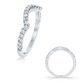 14 KT Rounds Shape White Gold Matching Band