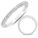 14 KT Rounds Shape White Gold Matching Band