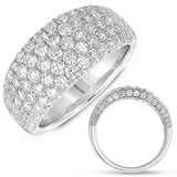 14 KT Rounds Shape White Gold Pave Ring