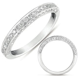 14 KT Rounds Shape White Gold Matching Band