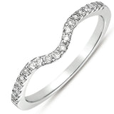 14 KT Rounds Shape White Gold Matching Band