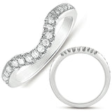 14 KT Rounds Shape White Gold Matching Band