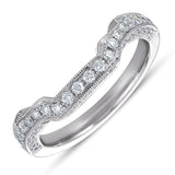 14 KT Rounds Shape White Gold Matching Band
