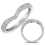 14 KT Rounds Shape White Gold Matching Band
