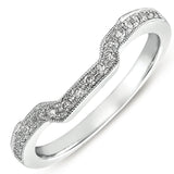 14 KT Rounds Shape White Gold Matching Band