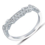 14 KT Rounds Shape White Gold Matching Band