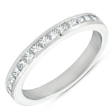 14 KT Princess Shape White Gold Princess Band