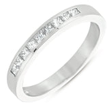 14 KT Princess Shape White Gold Princess Band
