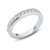 14 KT Princess Shape White Gold Matching Band