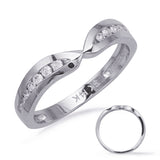 14 KT Rounds Shape White Gold Matching Band