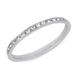 14 KT Rounds Shape White Gold Eternity Band