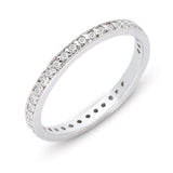 14 KT Rounds Shape White Gold Millgrain Band