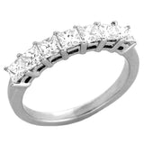 14 KT Princess Shape White Gold Bridal Band